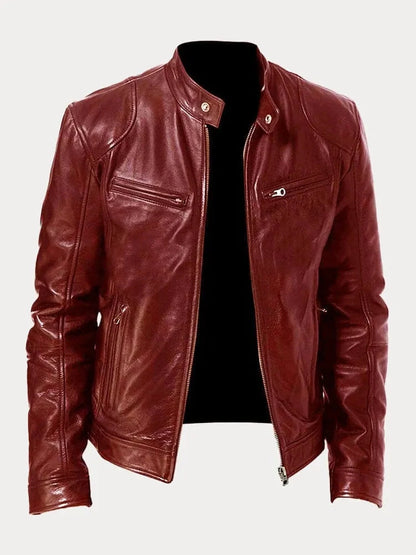 Lederjacke Von Alder Dunkelrot S 