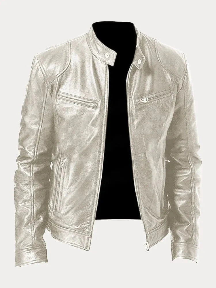 Lederjacke Von Alder Silber S 