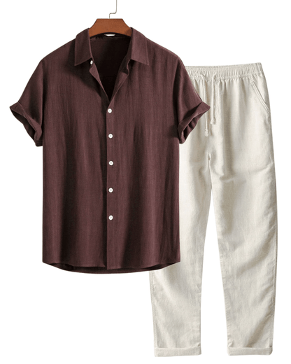 Leichtes Leinen-Outfit Leichtes Leinen-Outfit Von Alder Kaffee Braun S 