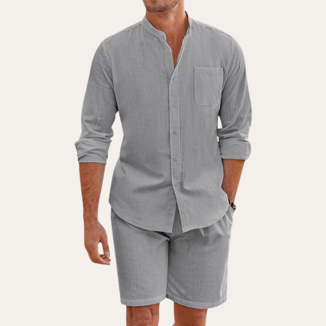 Leinen Sommer-Set Leinen Sommer-Set Von Alder Grau S 