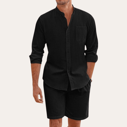 Leinen Sommer-Set Leinen Sommer-Set Von Alder Schwarz S 
