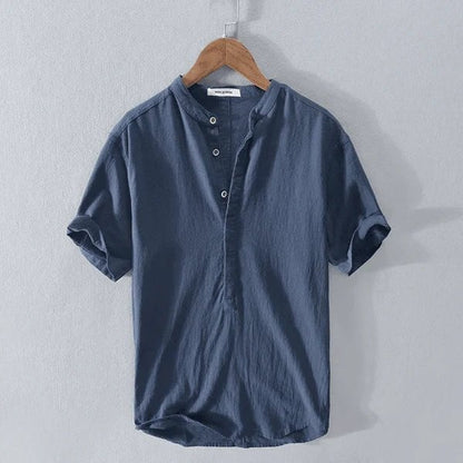 Leinen-Sommerhemd Leinen-Sommerhemd Von Alder Marineblau M 