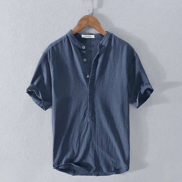 Leinen-Sommerhemd Leinen-Sommerhemd Von Alder Marineblau M 