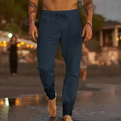 Leinen-Strandhose Leinen-Strandhose Von Alder Dunkelblau S 