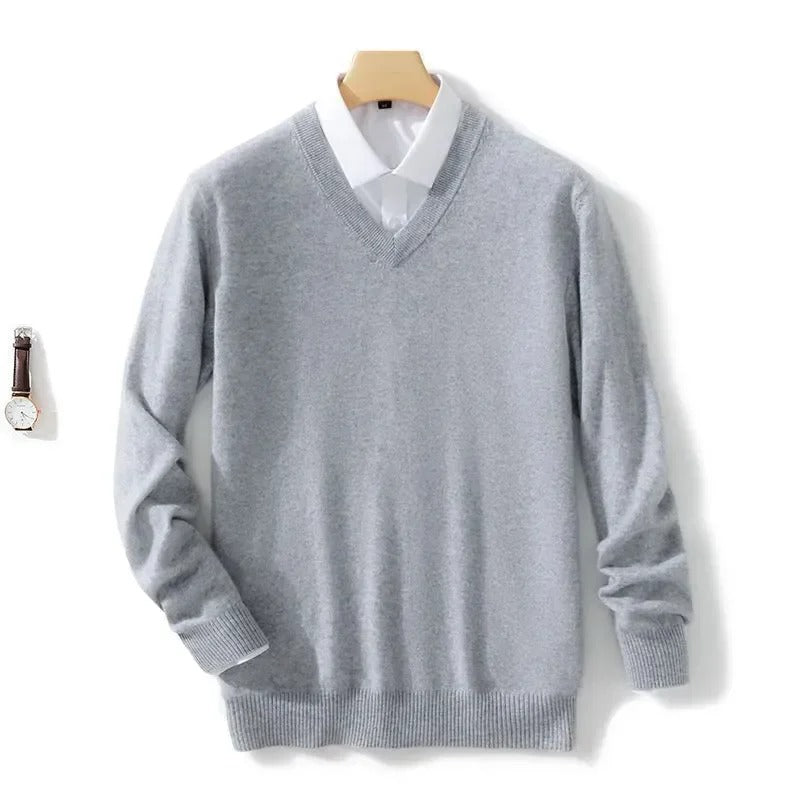 Eleganter V-Ausschnitt Pullover