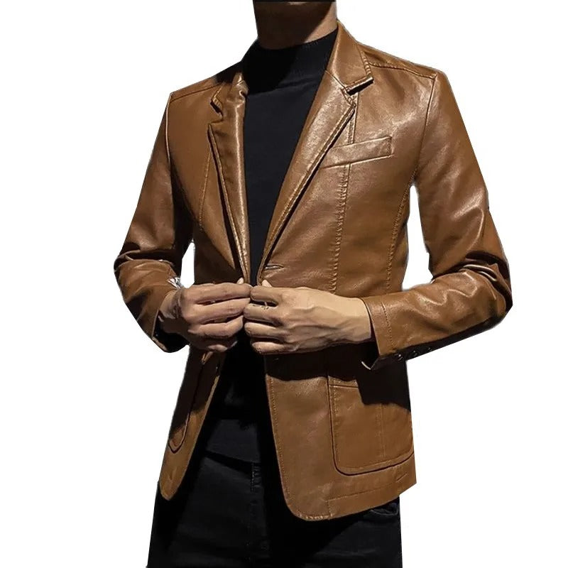 Business Casual Lederjacke