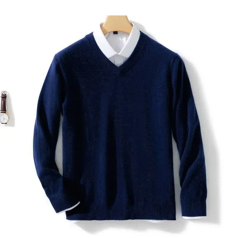 Eleganter V-Ausschnitt Pullover