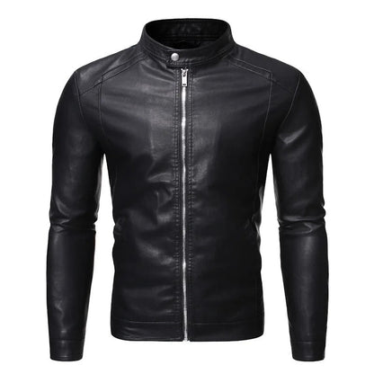 Stehkragen Lederjacke