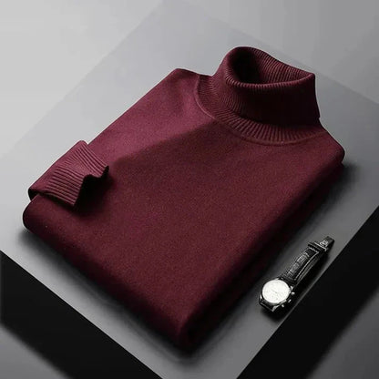 Monte Carlo Kaschmir Rollkragenpullover Von Alder Rotwein M 