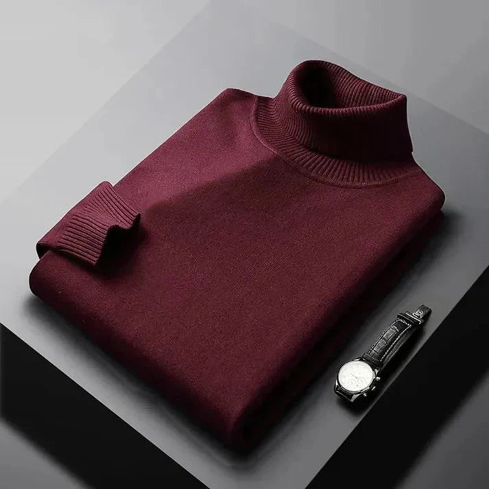 Monte Carlo Kaschmir Rollkragenpullover Von Alder Rotwein M 