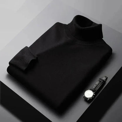 Monte Carlo Kaschmir Rollkragenpullover Von Alder Schwarz M 