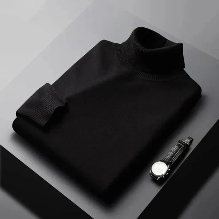 Monte Carlo Kaschmir Rollkragenpullover Von Alder Schwarz M 