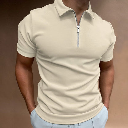Poloshirt mit Reißverschluss Poloshirt mit Reißverschluss Von Alder Beige S 