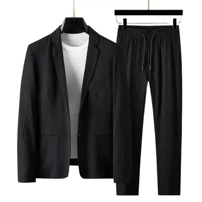 Premium Elegantes Herren-Set Von Alder Schwarz M 