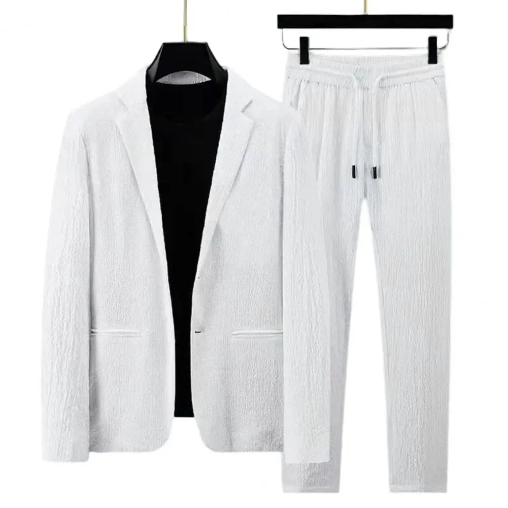 Premium Elegantes Herren-Set Von Alder Weiß M 