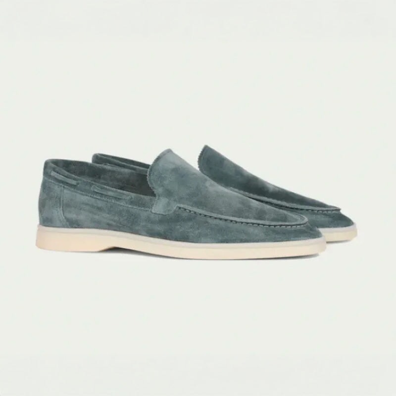 Premium Wildleder Slipper Loafers Von Alder Blau 38 