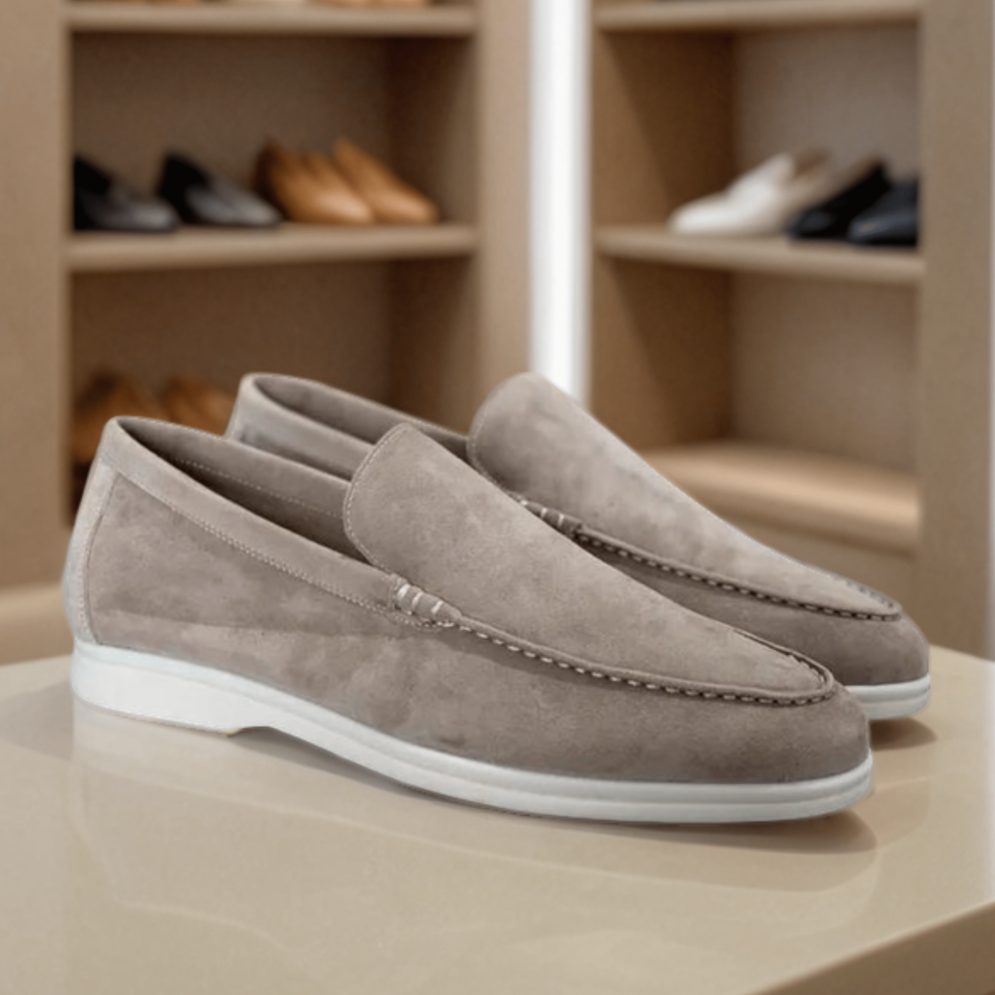 Premium Wildleder Slipper Von Alder Beige 38 