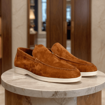 Premium Wildleder Slipper Von Alder Cognacbraun 38 