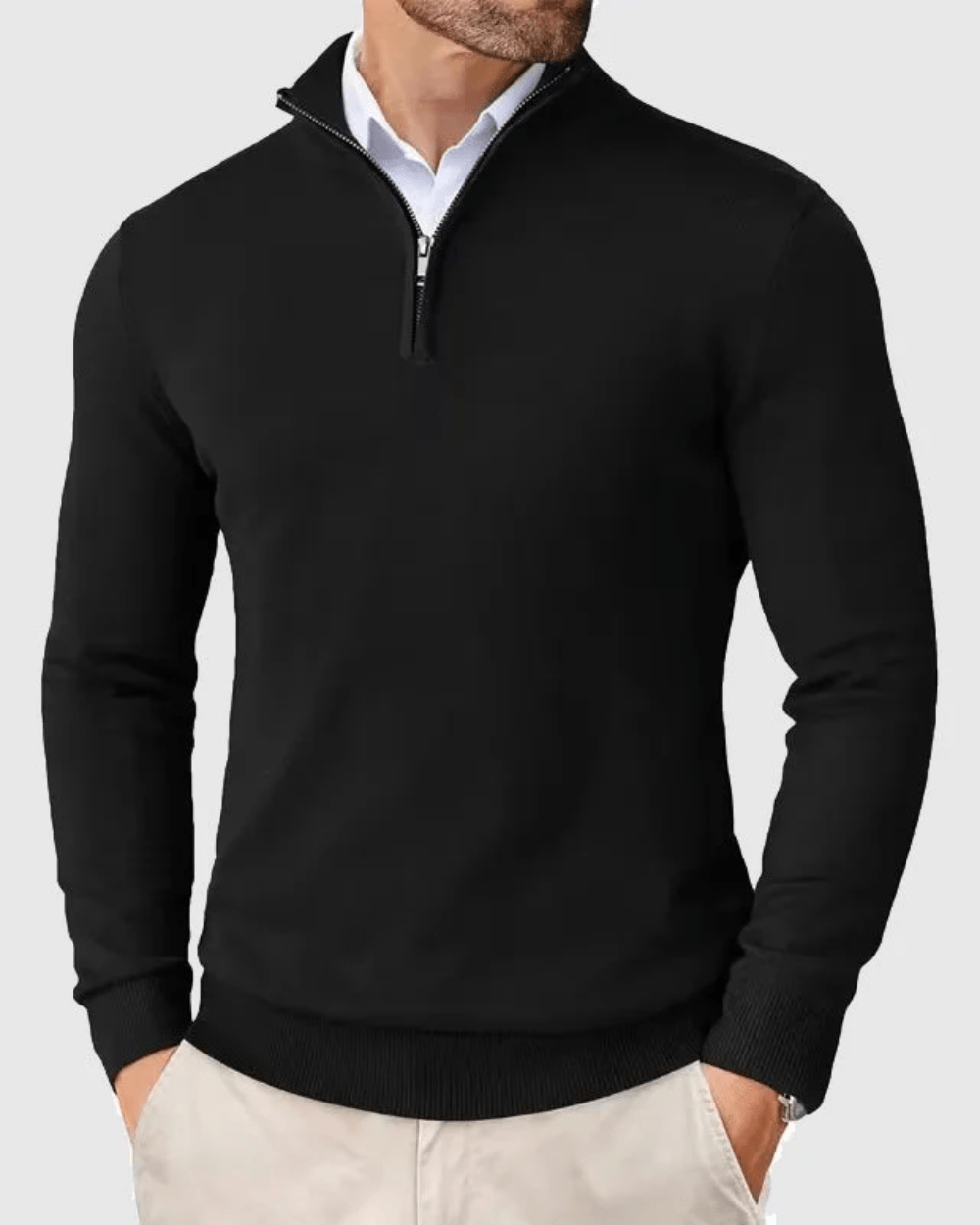 Romeo Zip Pullover Turtleneck sweater Von Alder Schwarz S 