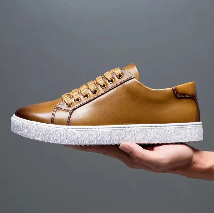 Saint-Tropez Leder Schuhe Von Alder Khaki 39 