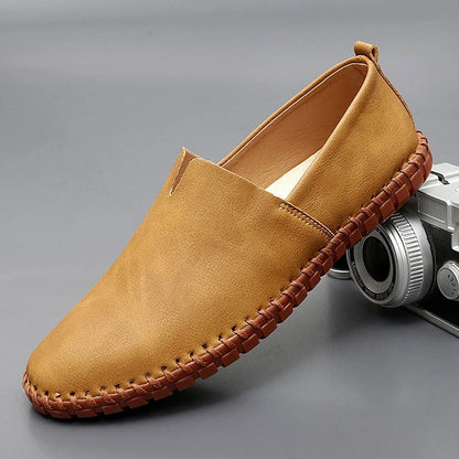 Santorini Leder Slipper Von Alder Khaki 44 