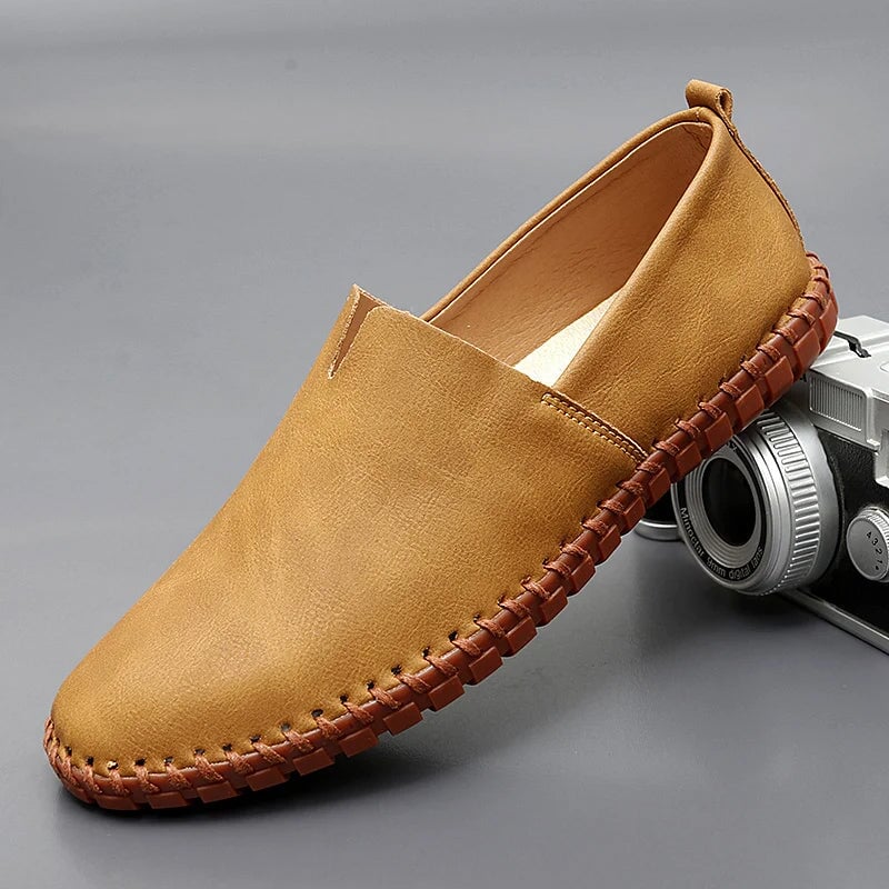 Santorini Leder Slipper Von Alder Khaki 44 