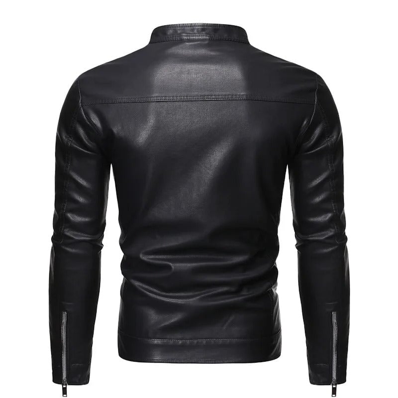 Stehkragen Lederjacke Von Alder 