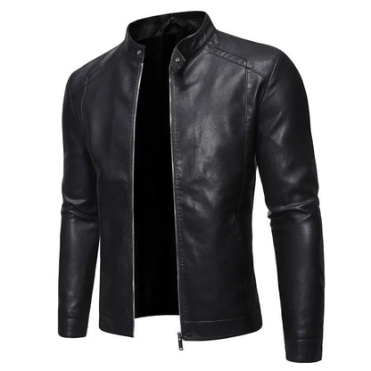 Stehkragen Lederjacke Von Alder 