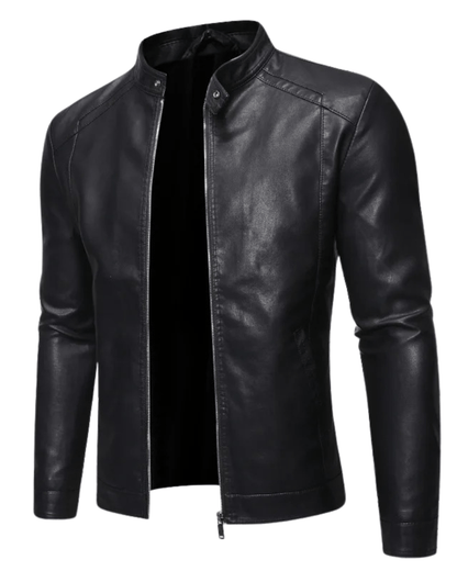 Stehkragen Lederjacke Von Alder 