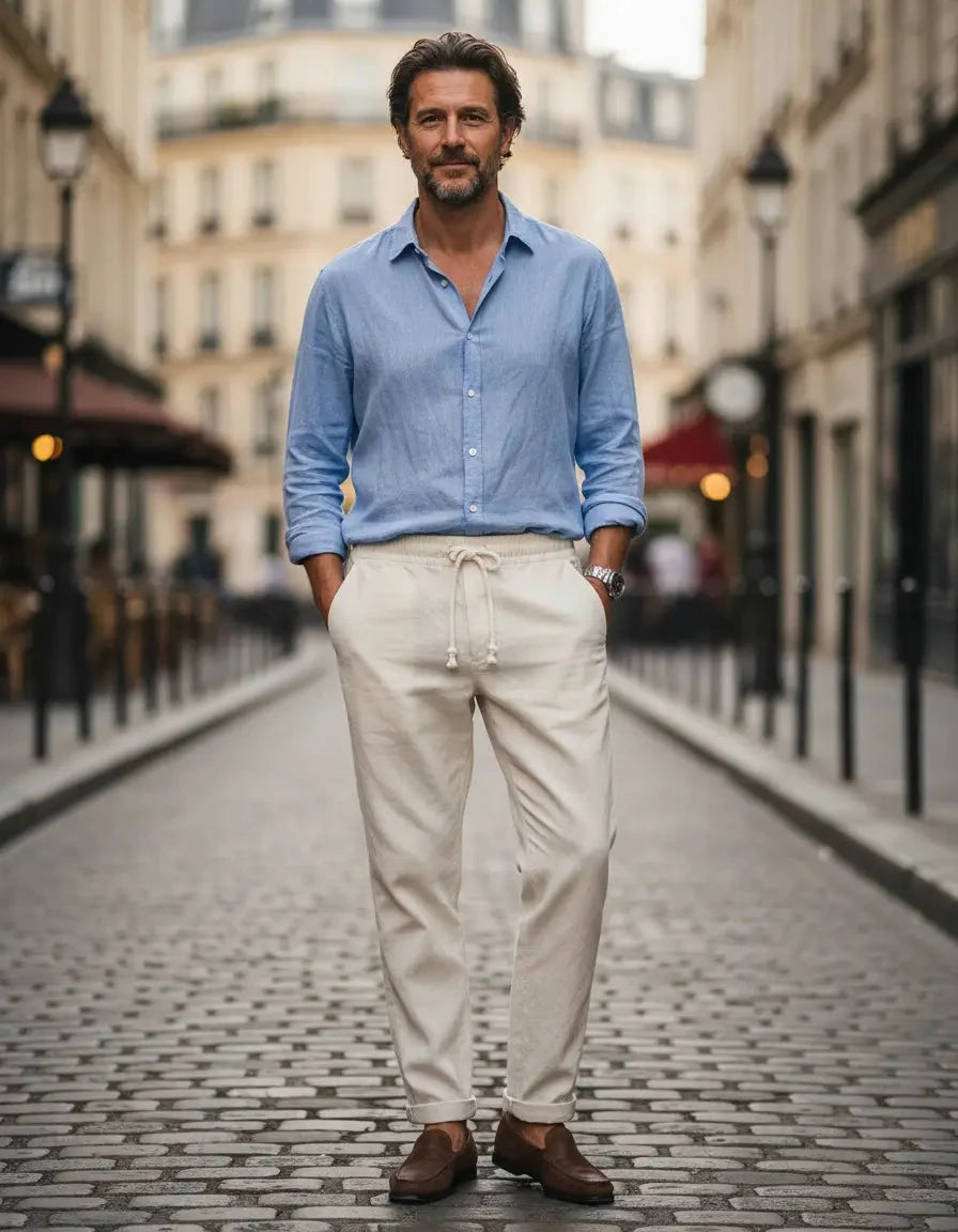 Stylische Leinenhose Von Alder 