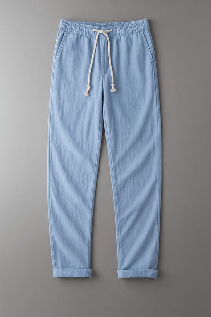 Stylische Leinenhose Von Alder Blau S 