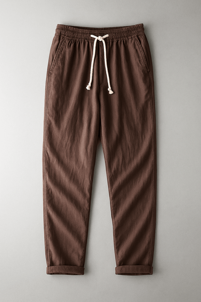 Stylische Leinenhose Von Alder Braun S 