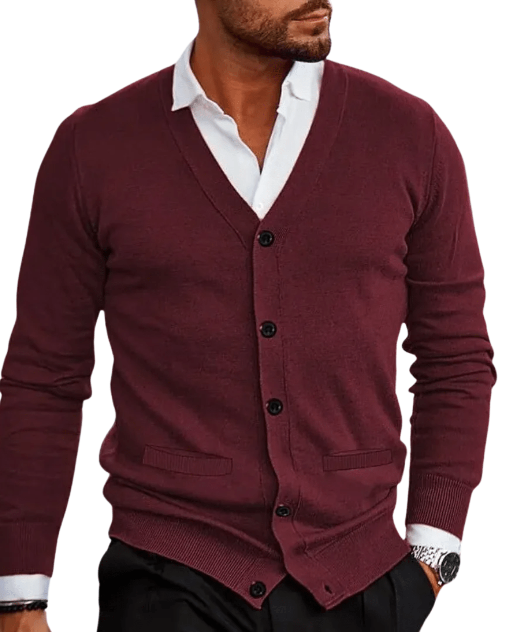 Stylischer Cardigan Von Alder Rot XS 