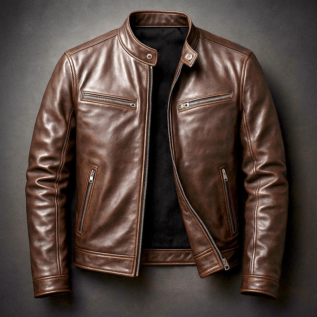 Vintage Lederjacke Von Alder Braun XS 