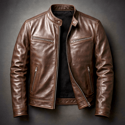 Vintage Lederjacke Von Alder Braun XS 