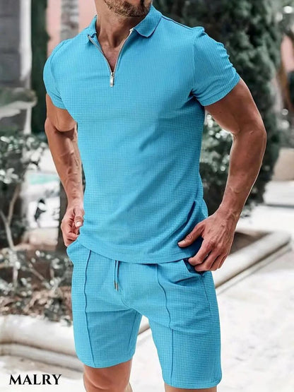 Zweiteiliges Sommer-Outfit Zweiteiliges Sommer-Outfit Von Alder Blau M 